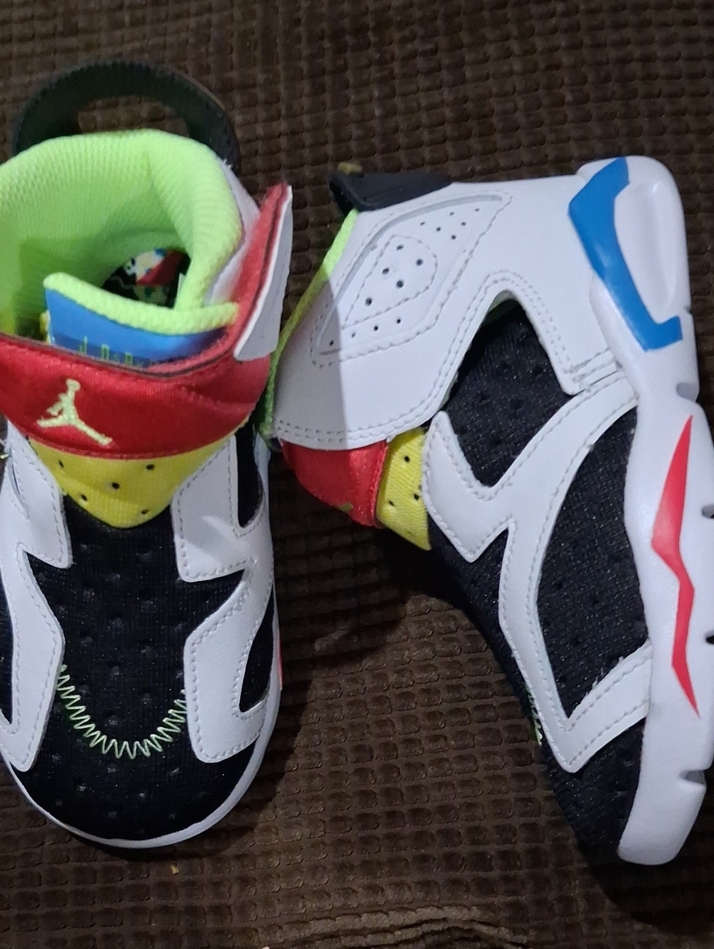 Jordan Kids Black White Multicolor Basketball Sneakers